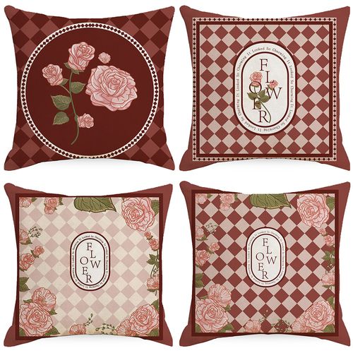 Lot De 4 Housse De Coussin, Housse Coussin 45x45cm Housses De Coussin Taie