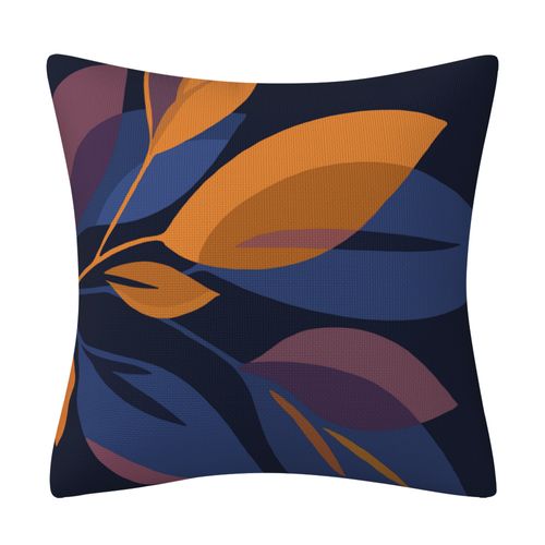 Taie D'oreiller De Jet D'art Abstrait De Plante Peinte à La Main, Taie D'oreiller De Canapé