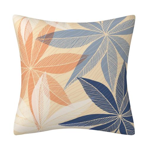 Taie D'oreiller De Jet D'art Abstrait De Plante Peinte à La Main, Taie D'oreiller De Canapé