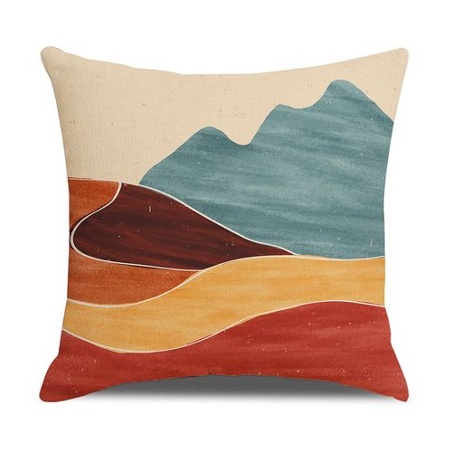 Fournitures De Décoration Pour La Maison Housse De Coussin En Lin Paysage Lever Du Soleil