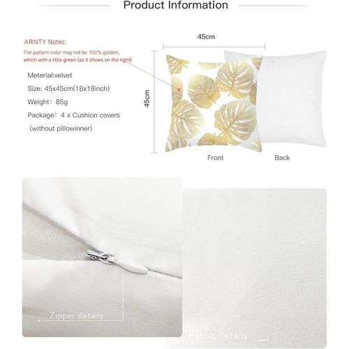 Taie D'oreiller 45x 45cm, Housse De Coussin Canapé Moderne Magnifiques Housses Coussins.