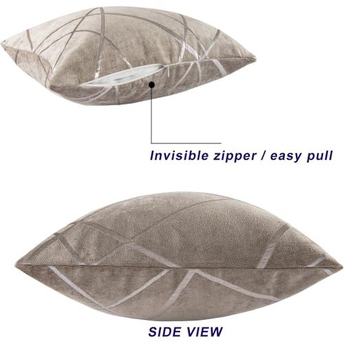 Tawny Luxe Velours  50x50cm  Coussin Couvre Cas, Housse De Coussin De Confortable D'accent