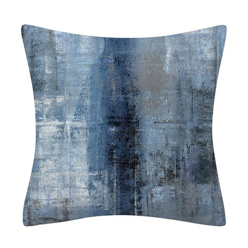 Housse De Coussin 45x45 Cm Canapé Taie D'oreiller Décoratif Carré  Bleu Et Bleu Ardoise