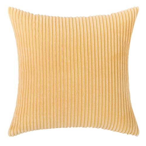 Lot De 2 Decorative Housse De Coussin ,45x45cm Jaune Gingembre,côtelé Canapé Taie D'oreiller