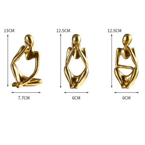 La Statue Du Penseur, Résine Penseur Sculpture Abstraite Statue Caractère Moderne Figurines