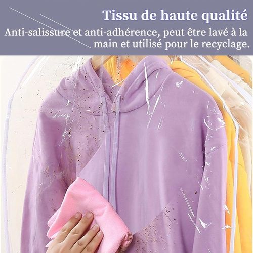 Housse Anti-poussière Pour Étendoir à Linge En Plastique Transparent 120 X 150 X 50 Cm