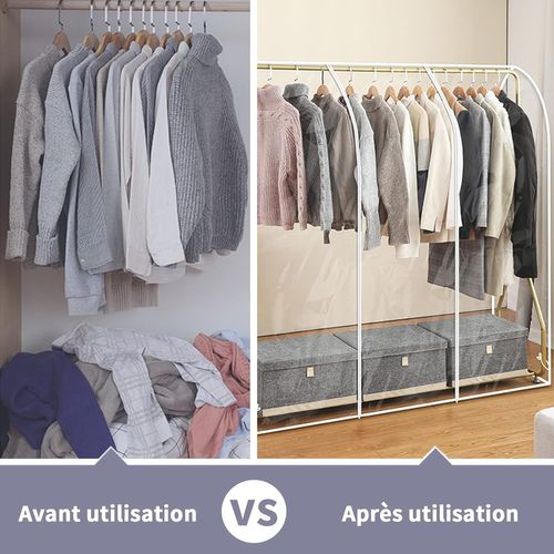 Housse Anti-poussière Pour Étendoir à Linge En Plastique Transparent 120 X 150 X 50 Cm