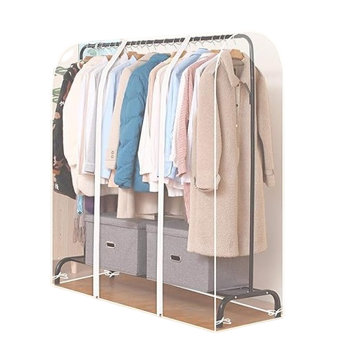 Housse Anti-poussière Pour Étendoir à Linge En Plastique Transparent 150 X 150 X 50 Cm