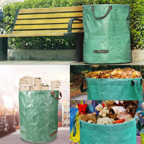 Sacs Poubelles 3x272l, Sacs Pour Déchets De Jardin En Polypropylène Extrêmement Résistant, Pliables