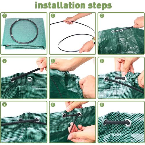 Sacs Poubelles 3x120l, Sacs Pour Déchets De Jardin En Polypropylène Extrêmement Résistant, Pliables