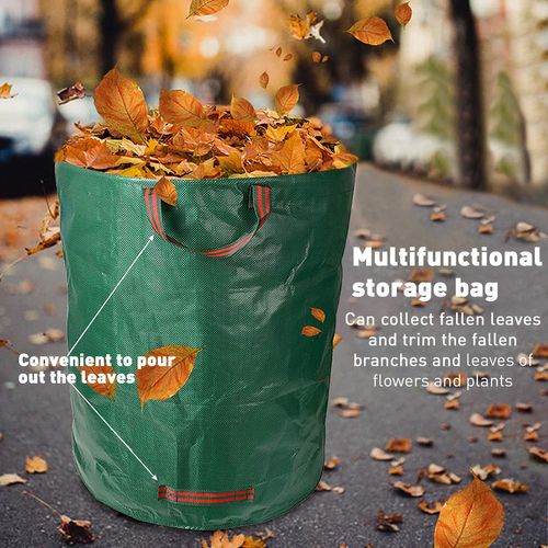 Sacs Poubelles 3x120l, Sacs Pour Déchets De Jardin En Polypropylène Extrêmement Résistant, Pliables