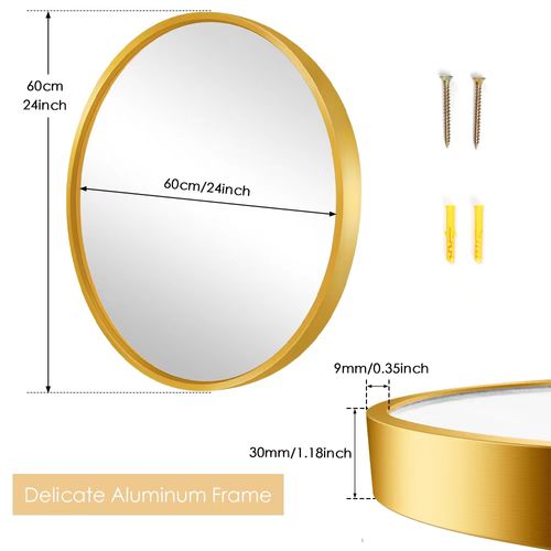 Miroir De Salle De Bain à LED 60 X 60 X 3 Avec Capteur Tactile, Lumière Blanche/blanche Chaude