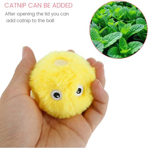 Jouet Interactif Pour Chat Avec Oiseau, Grenouille Et Cricket, Chat En Peluche à Chasser Jaune