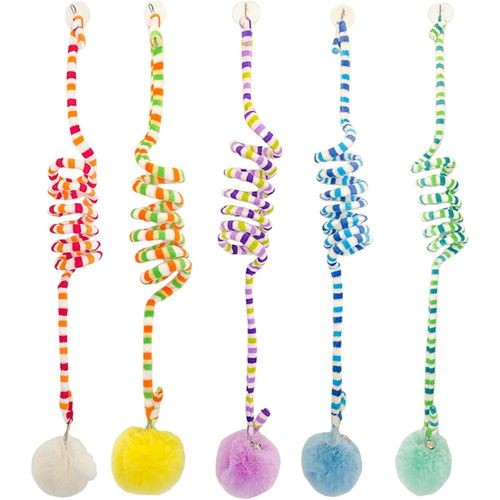 Jouets Pour Chat à Ressort De Suspension Et à Pompon, Faciles à Ranger Convient à Une Large
