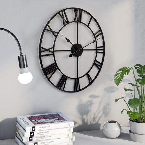 Horloge Murale Silencieuse En Fer De 60 Cm, Horloge Murale Décorative Créative Et Tendance