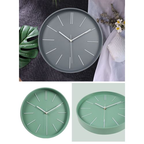 Horloge Silencieuse Ronde En Plastique à Échelle 3d De 30 Cm