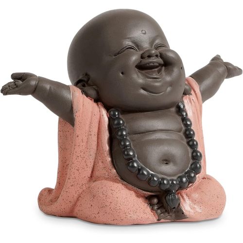 2 Mini Statues Bouddha En Laiton Assis - 2.9x2.1cm - Déco Bureau, Porte-bonheur, Cadeau