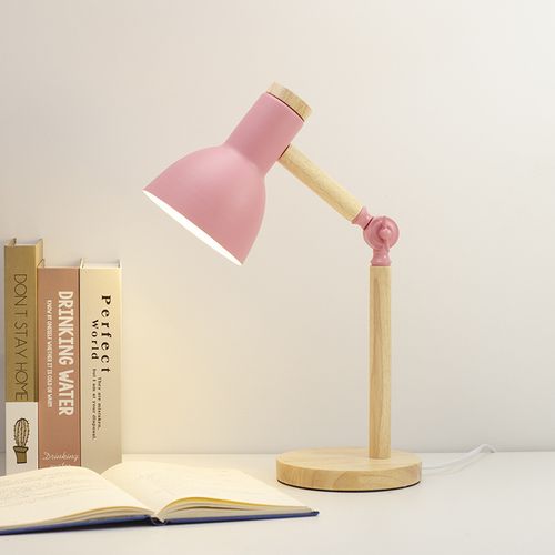Lampe De Bureau En Bois - Rose