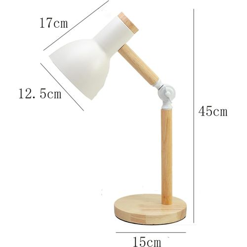 Blanc Ampoule LED Lampe De Table En Bois à Lumière Blanche Lampe De Table De Lecture Avec Douille