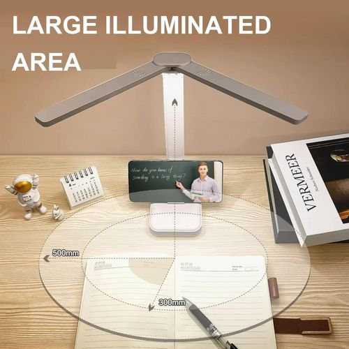 Lampe De Bureau LED à Double Tête 40cm 3 Modes De Gradation De Couleur, Chargement USB