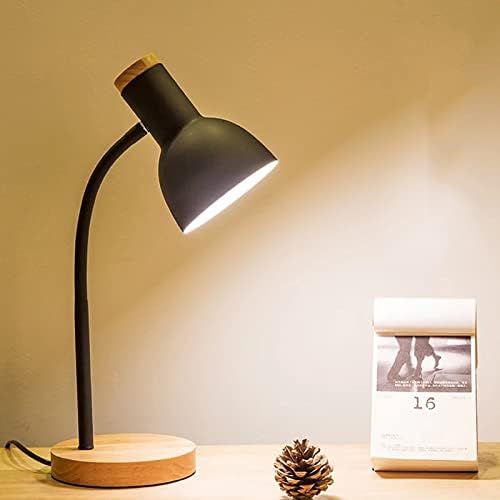 Lampe De Bureau En Bois Pour Les Besoins Du Bureau 1 Ampoule E-27 Ampoule Non Incluse Noir