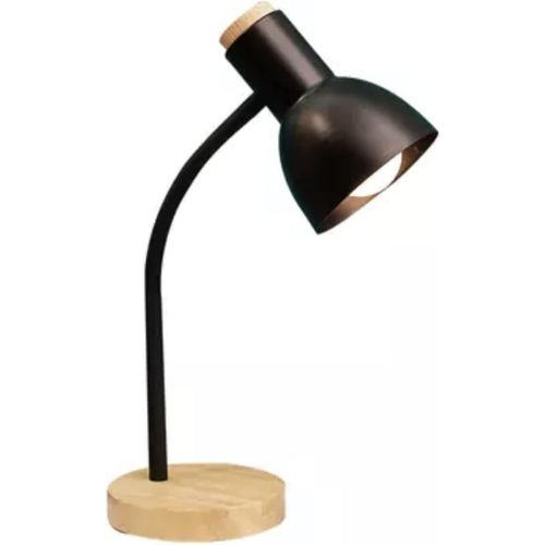 Lampe De Bureau En Bois Pour Les Besoins Du Bureau 1 Ampoule E-27 Ampoule Non Incluse Noir