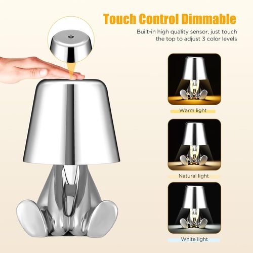Lampe De Bureau LED Avec Commande Tactile, Chargement USB, 3 Niveaux De Luminosité