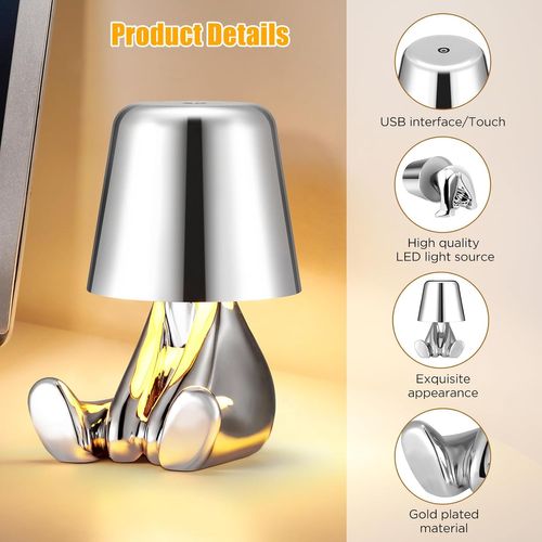 Lampe De Bureau LED Avec Commande Tactile, Chargement USB, 3 Niveaux De Luminosité