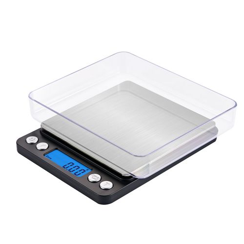 Noir Balance De Cuisine Électronique De Haute Précision 500 G/0,01 G Avec Écran LCD Rétroéclairé