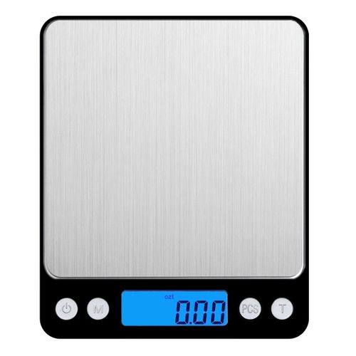 Noir Balance De Cuisine Électronique De Haute Précision 500 G/0,01 G Avec Écran LCD Rétroéclairé