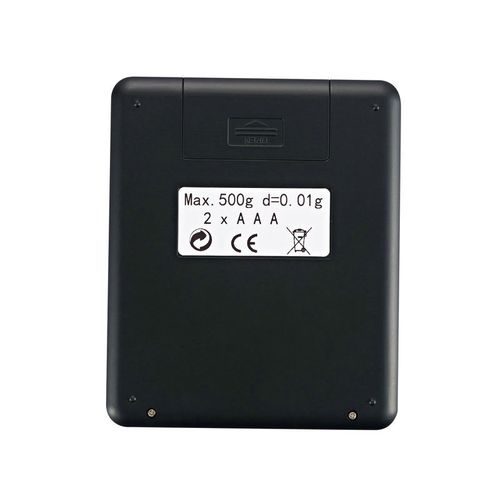 Noir Balance De Cuisine Électronique De Haute Précision 500 G/0,01 G Avec Écran LCD Rétroéclairé