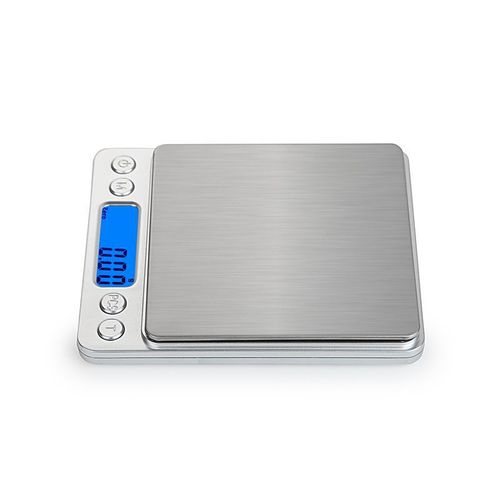 Argent Balance De Cuisine Électronique De Haute Précision 500 G/0,01 G Avec Écran LCD Rétroéclairé
