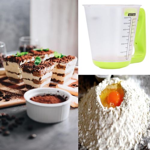 Balance De Cuisine Électronique 1 Kg Avec Écran LCD Et Tasse à Mesurer Numérique Vert