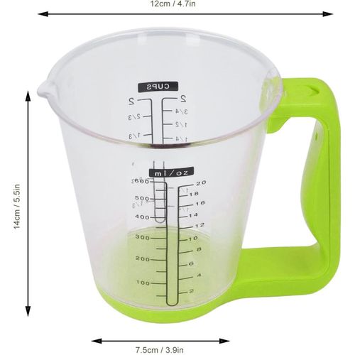 Balance De Cuisine Électronique 1 Kg Avec Écran LCD Et Tasse à Mesurer Numérique Vert