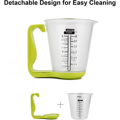 Balance De Cuisine Électronique 1 Kg Avec Écran LCD Et Tasse à Mesurer Numérique Vert