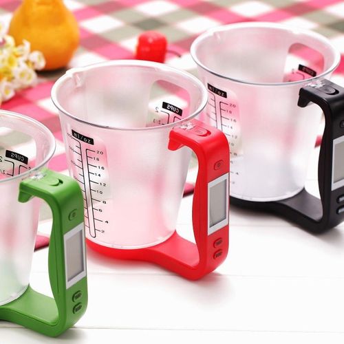 Balance De Cuisine Électronique 1 Kg Avec Écran LCD Et Tasse à Mesurer Numérique Noir