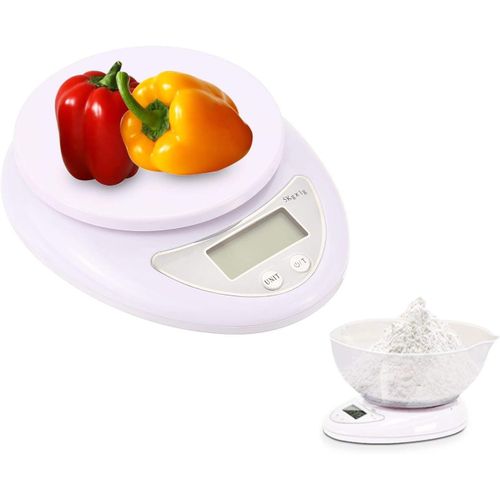 Balance De Cuisine Numérique 5 Kg (1 G) Balance à Collation Portable Ultra-mince