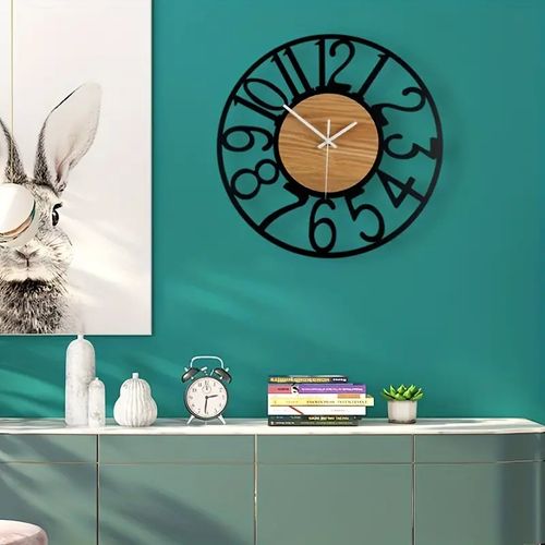 Horloge Murale Au Design Rétro Moderne, 40 Cm Pour Salon, Cuisine, Bureau