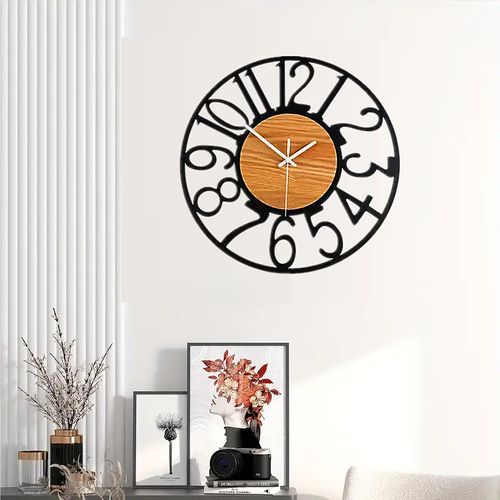 Horloge Murale Au Design Rétro Moderne, 40 Cm Pour Salon, Cuisine, Bureau