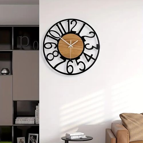 Horloge Murale Au Design Rétro Moderne, 40 Cm Pour Salon, Cuisine, Bureau