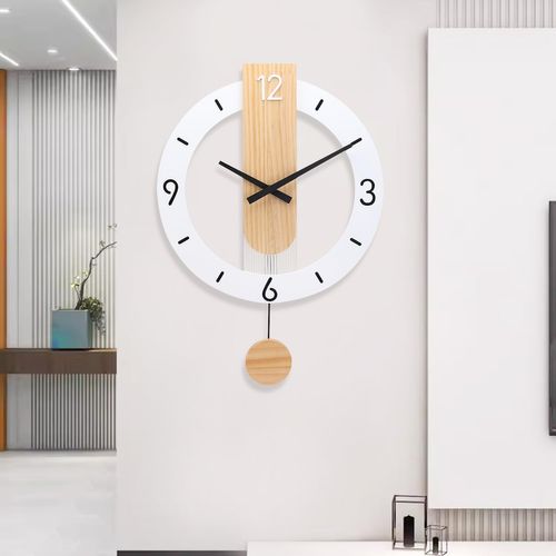 Horloge Murale Numérique En Bois à Bascule, Idéale Pour Décorer Le Salon