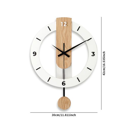 Horloge Murale Numérique En Bois à Bascule, Idéale Pour Décorer Le Salon