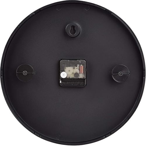 Basics Traditional Wall Clock, Black, 12"