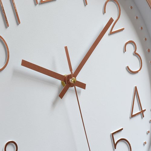 Modern Silent Mute Wall Clock Wall Pendulum For Living Room Kitchen Bedroom - Rose Gold