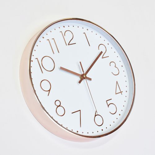 Modern Silent Mute Wall Clock Wall Pendulum For Living Room Kitchen Bedroom - Rose Gold