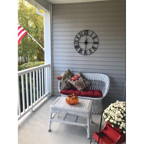 Vintage Wall Clock, 40cm (Black) Metal Hollow Clock, Living Room Kitchen Cafe Hotel Office Home