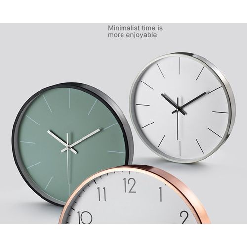 12 Inch Green Minimalist Quartz Wall Clock For Living R