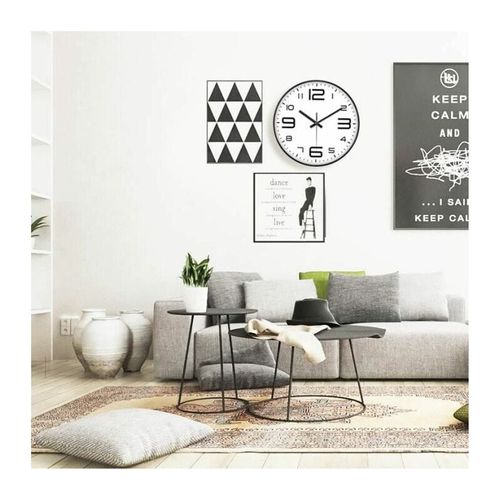 Horloge murale à pendule de style vintage 12 pouces noire 1 pièce