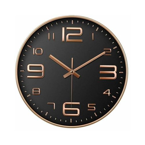 Horloge murale à pendule de style vintage 12 pouces noire 1 pièce