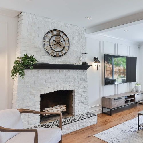 30 * 30cm 3d Wall Clock Large Classic Vintage Wooden Si